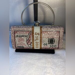 Rhinestone Money Clutch